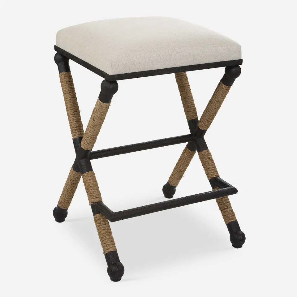 Firth Rustic Oatmeal Counter Stool