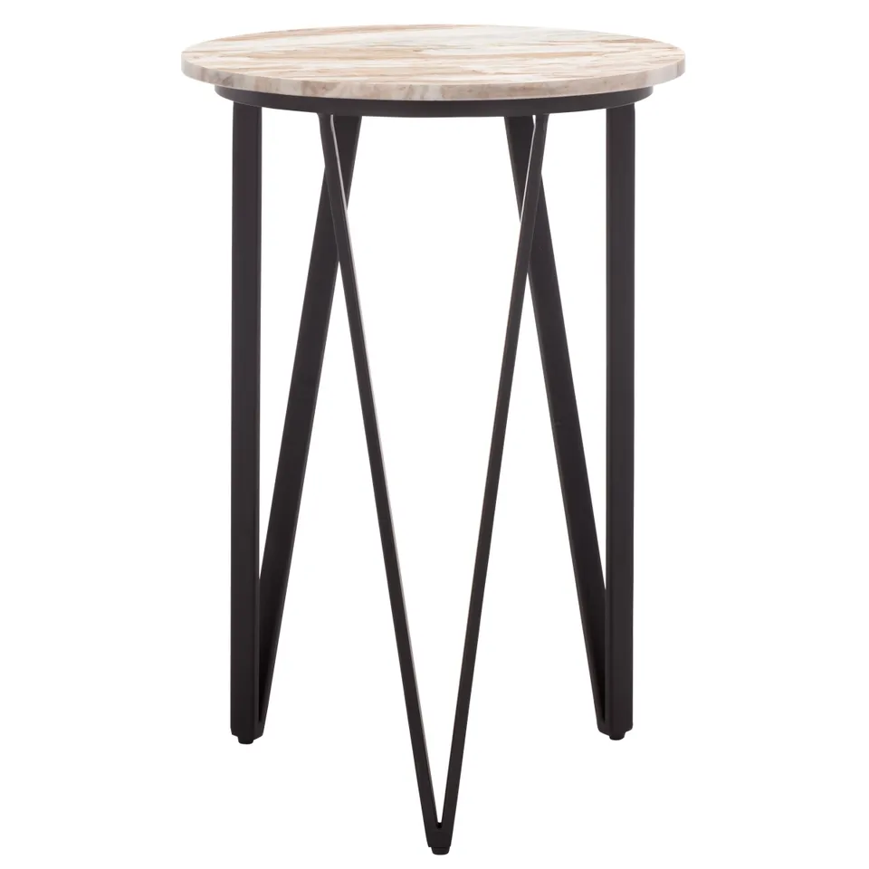 Reni Marble Side Table - Black