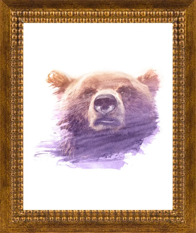 BEAR SUPERIMPOSED WATERCOLOR by Emiliano Deificus for Artfully Walls