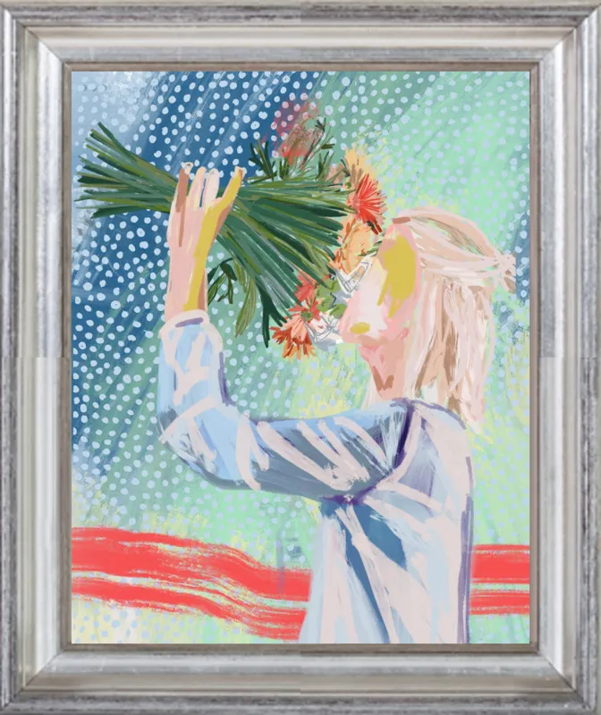 I like to stop and smell the roses  by Jamie Corley for Artfully Walls