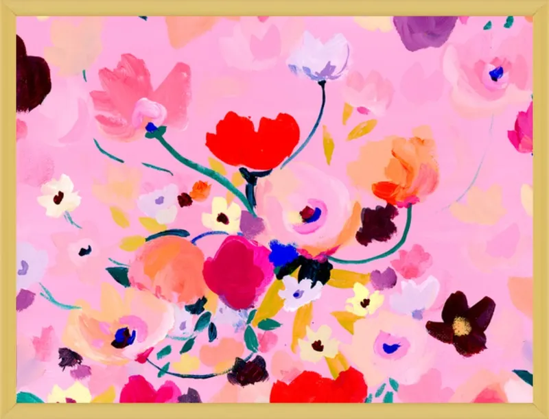 Pink Posey by KT Smail for Artfully Walls