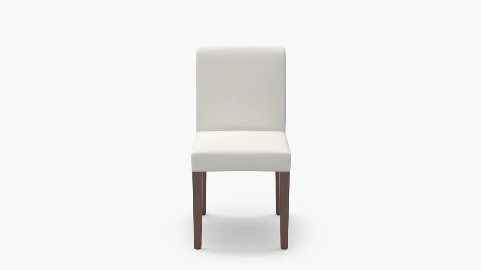 Signature Dining Chair, Snow Boucle, Walnut Square Tapered Leg