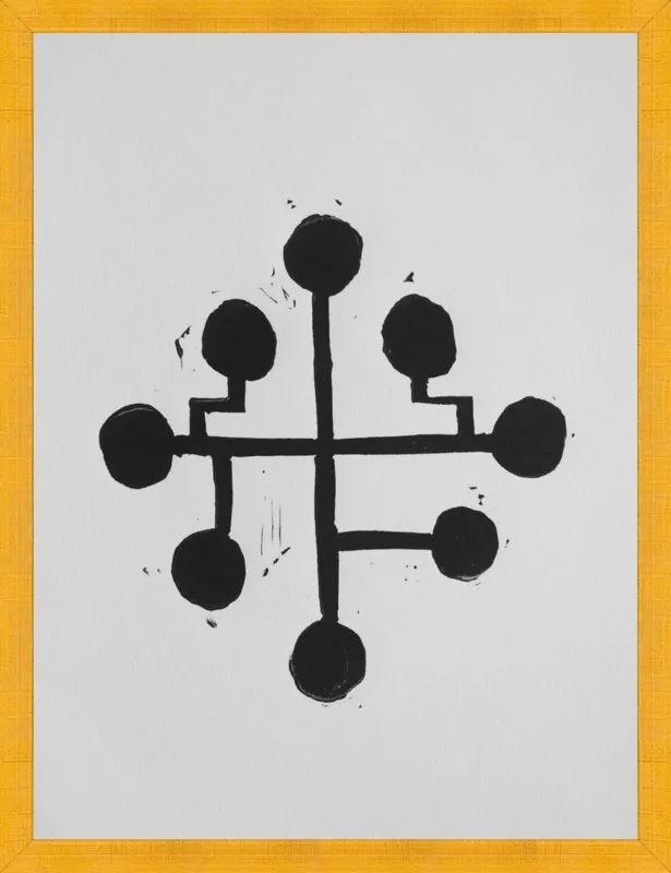 Geometric Midcentury Atomic Print by Stacy Rajab for Artfully Walls