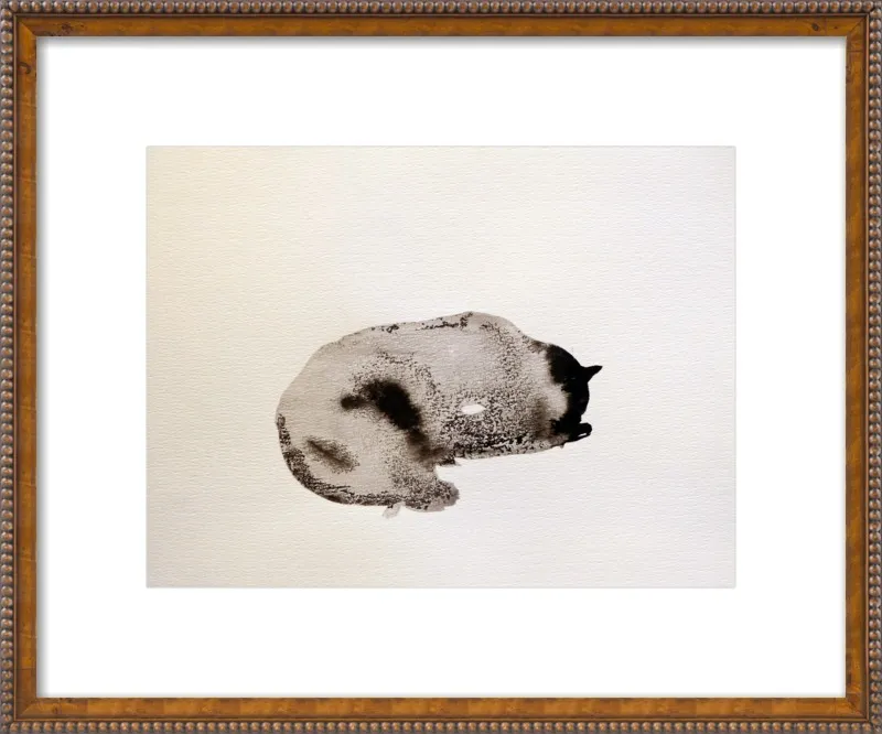 Sleeping cat by Frederic Belaubre for Artfully Walls