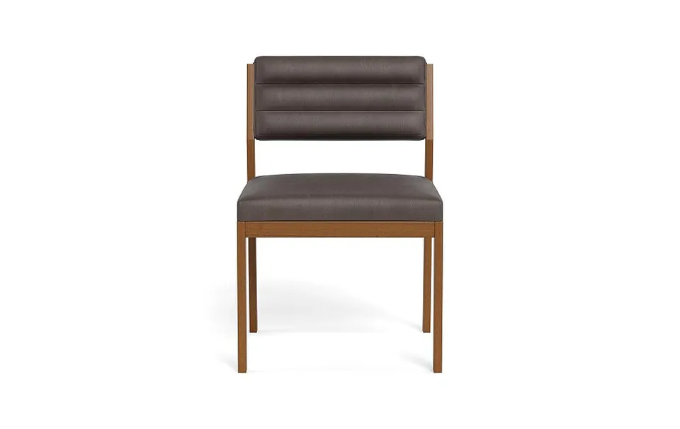 Nora Leather Upholstered Armless Chair