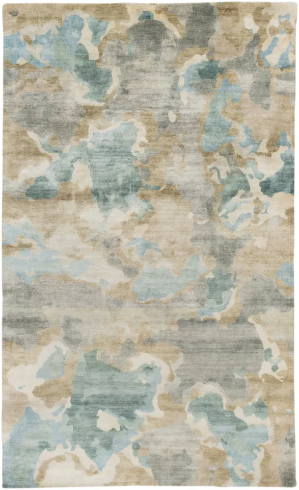 Slice of Nature Beige Indoor 2' x 3' Handmade Rug