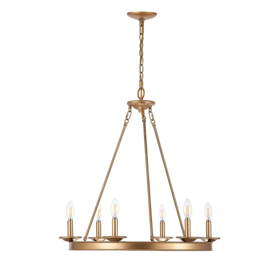 Joris 6 Light 26.25" Chandelier - Gold