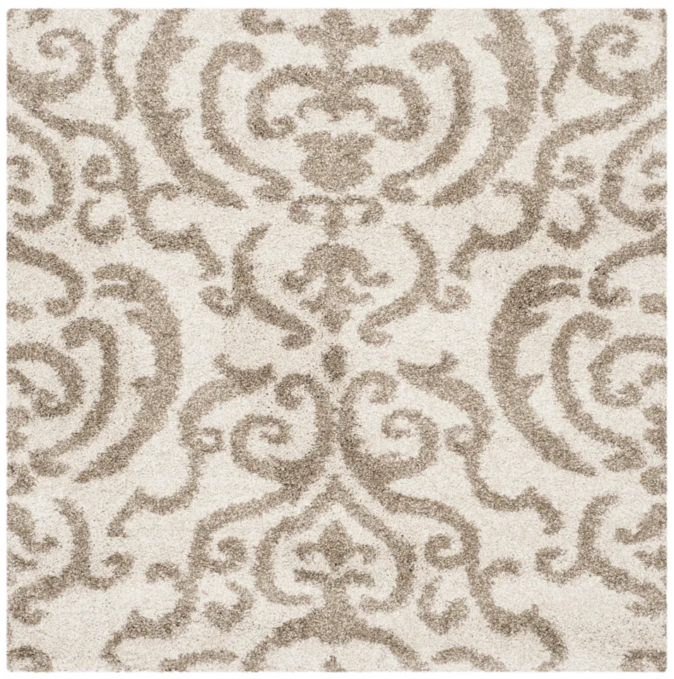 Arlo Home Woven Area Rug, SG462-1113, Cream/Beige,  6' 7" X 6' 7" Square
