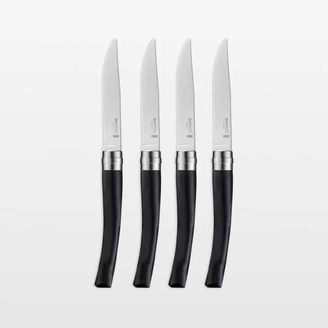 Opinel Ebony Steak Knives, Set of 4