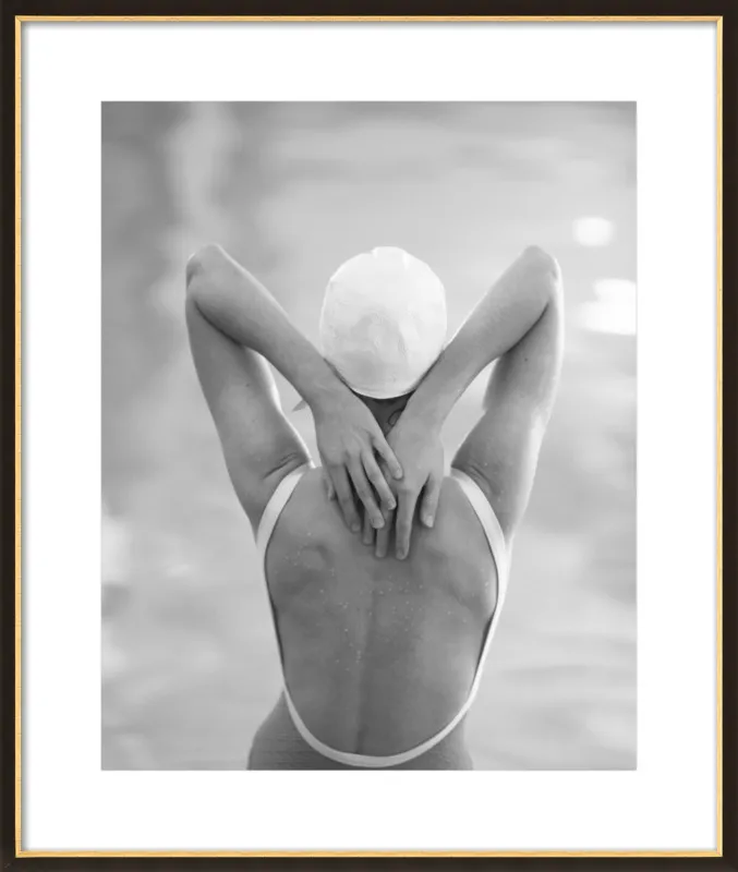 The Swimmer with a white  cap by Lucy Snowe for Artfully Walls