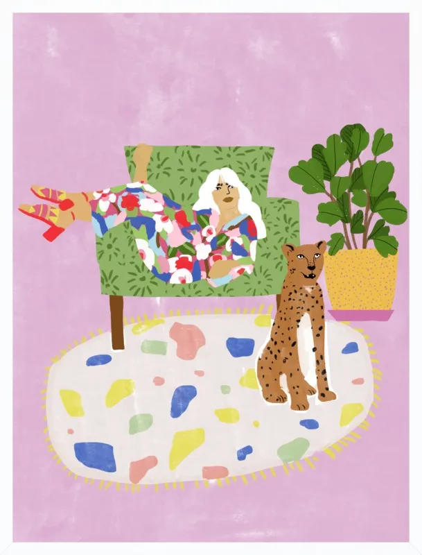 Lady and her tiger by Alja Horvat for Artfully Walls