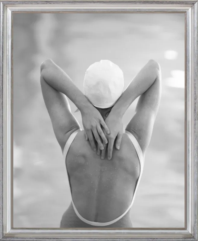 The Swimmer with a white  cap by Lucy Snowe for Artfully Walls