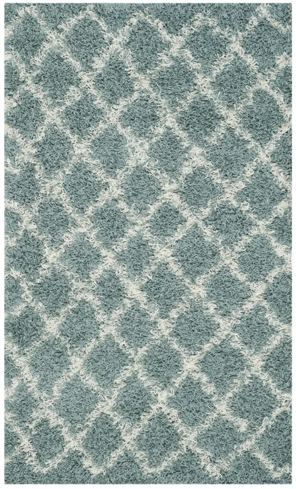 Arlo Home Woven Area Rug, SGD258C, Seafoam/Ivory,  3' X 5'
