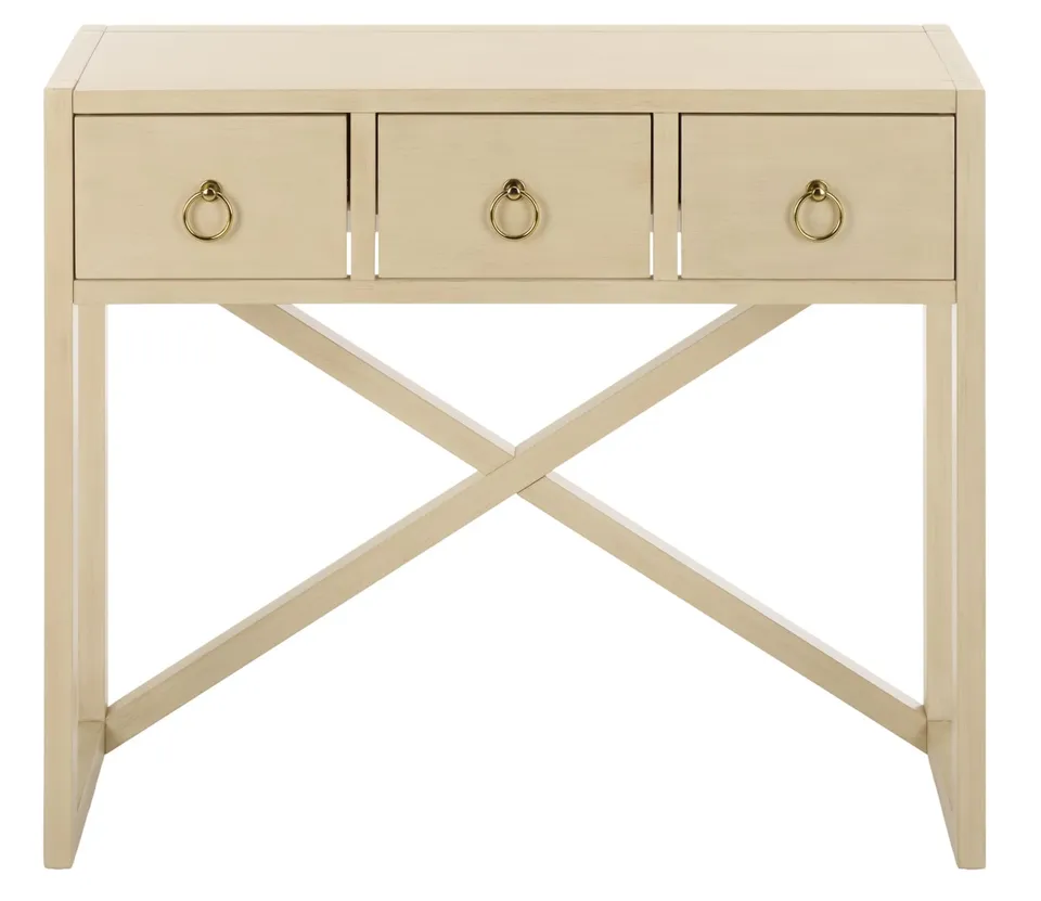 Sadie 3 Drawer Console Table - Antique White