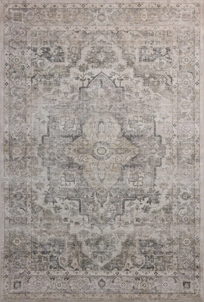 Amber Lewis x Loloi Josie Silver / Natural 2'-6" x 12'-0"
