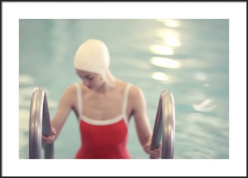 Swimmer in a Red Suit by Lucy Snowe for Artfully Walls
