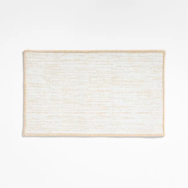 Frame Performance White and Natural Indoor/Outdoor Doormat 18"x30"