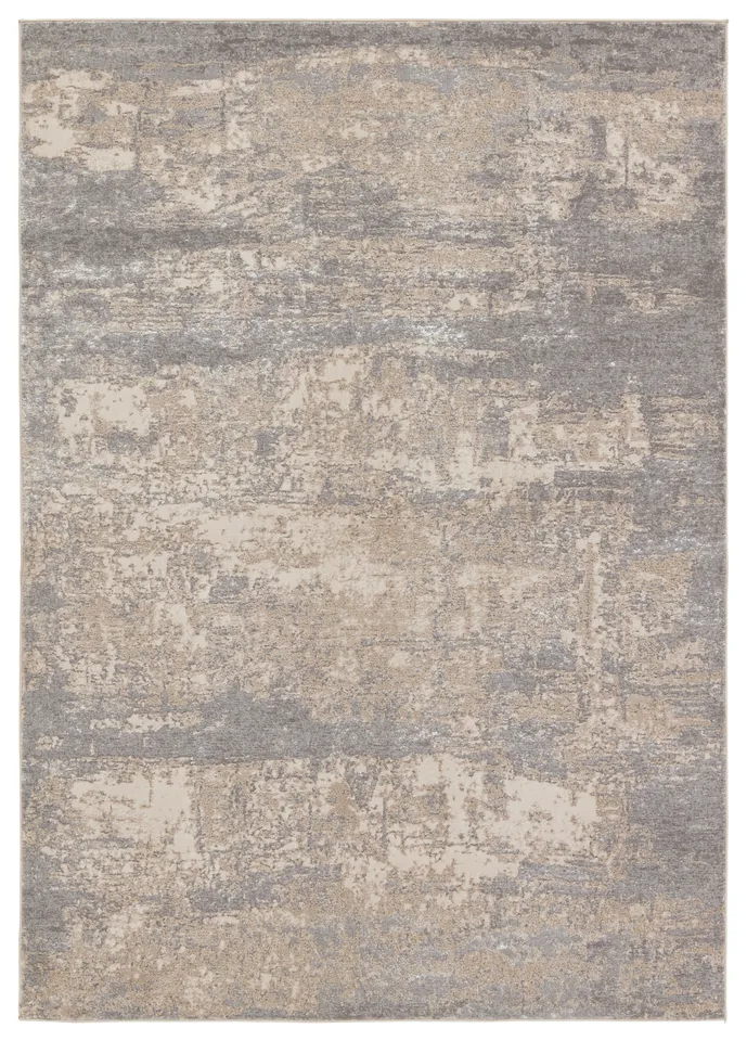 Sanford Abstract Slate/ Light Taupe Area Rug (9'3"X13')