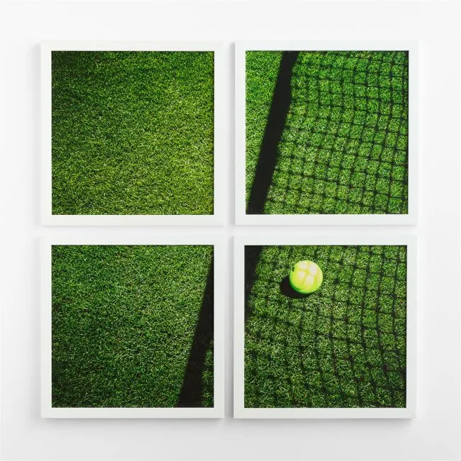 Grass Court Quadrant Wall Art on Maple Wood 40" x 40" by Venus Williams