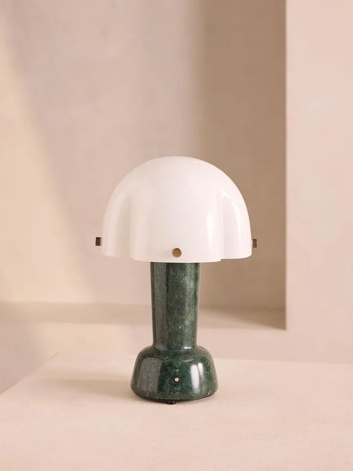 Rio Portable Lamp, Verde Green Marble