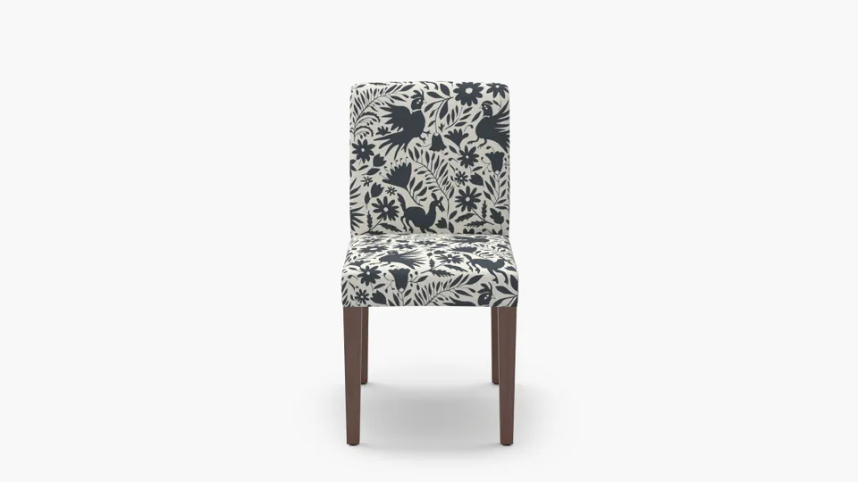 Signature Dining Chair, Ink Frida, Walnut Square Tapered Leg