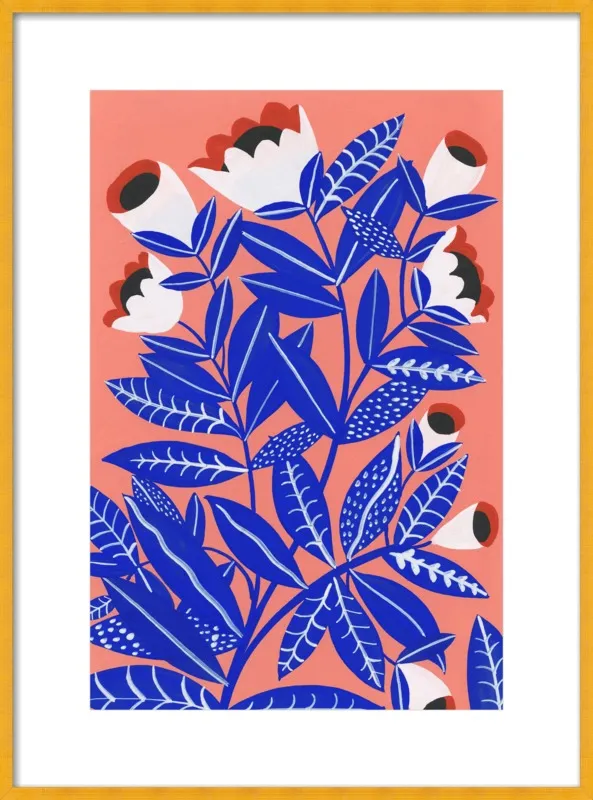 Blue Plant by Agathe Singer for Artfully Walls