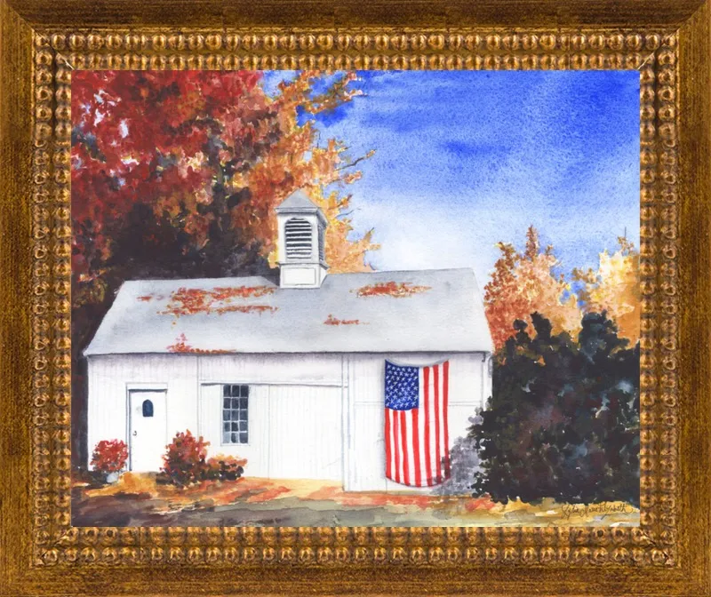 The Ross Barn in Fall by Lydia Marie Elizabeth for Artfully Walls