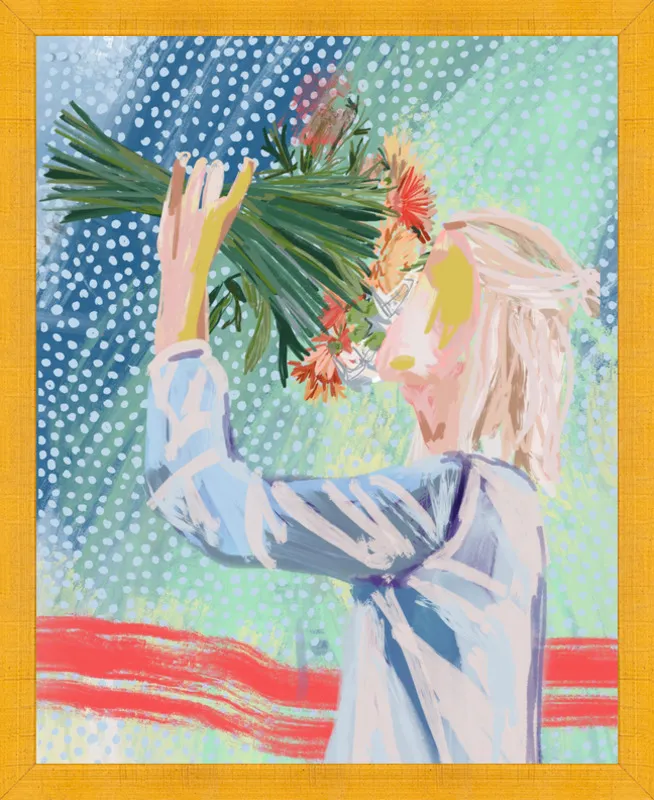 I like to stop and smell the roses  by Jamie Corley for Artfully Walls