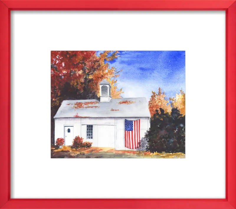 The Ross Barn in Fall by Lydia Marie Elizabeth for Artfully Walls