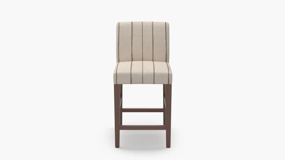Signature Dining Counter Stool, Cocoa Felix, Walnut Square Tapered Leg