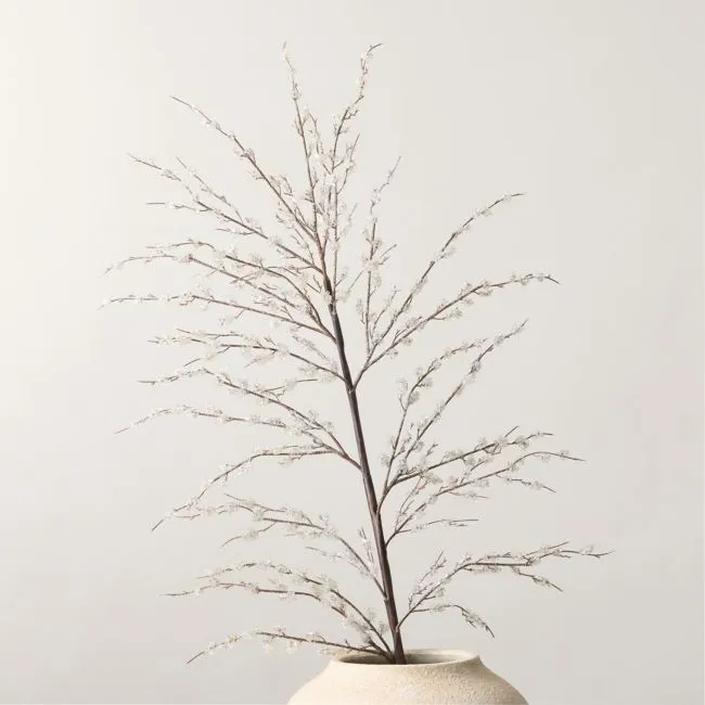 Faux Crystal Branch Holiday Stem 38"