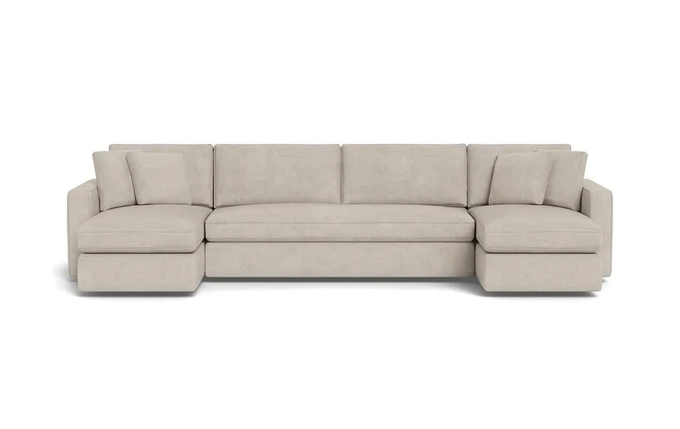 James 3-Piece 4-Seat U Chaise Sectional with Storage