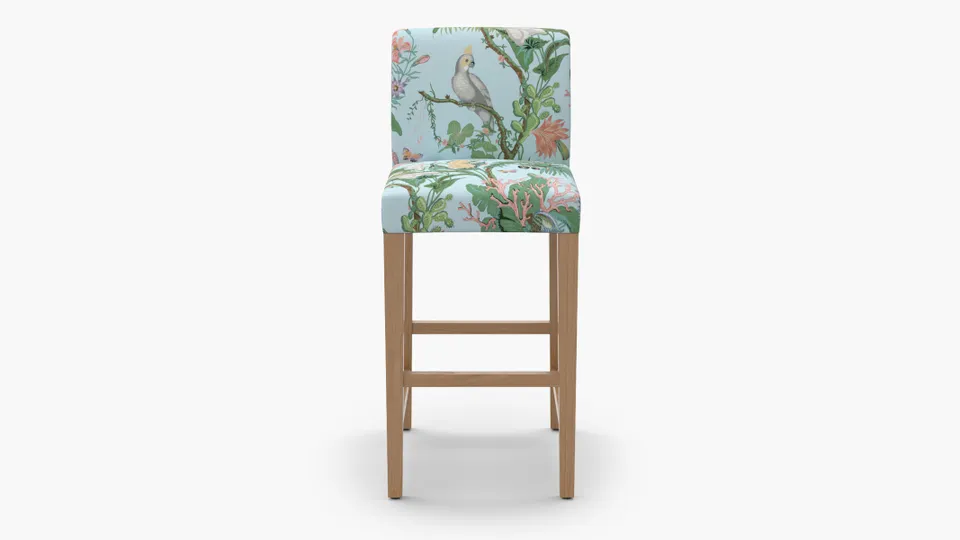 Signature Dining Bar Stool, Sky Cinque Terra, Natural Square Tapered Leg