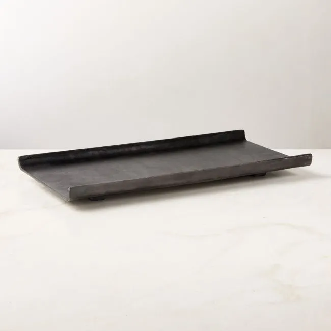Trent Blackened Bronze Cast Aluminum Tray