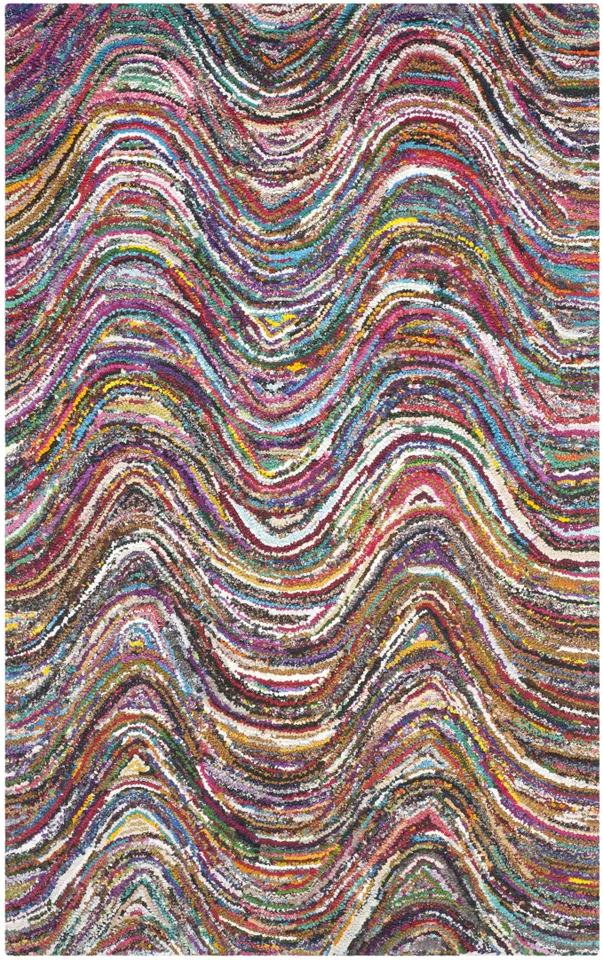 Arlo Home Hand Tufted Area Rug, NAN511A, Multi,  5' X 8'