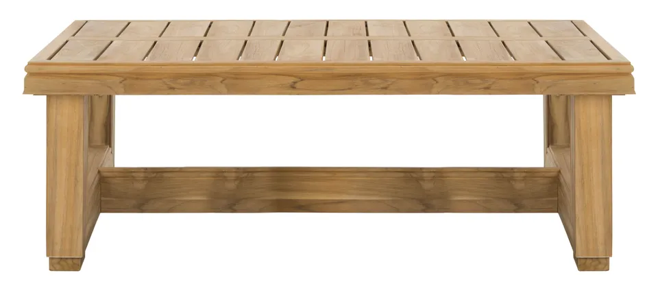 Montford Coffee Table - Teak/Beige - Safavieh