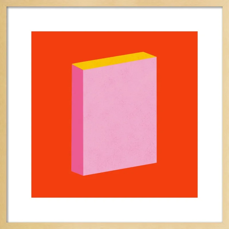 Color Books 3, Scarlet, Pink & Gold by Jessica Poundstone for Artfully Walls