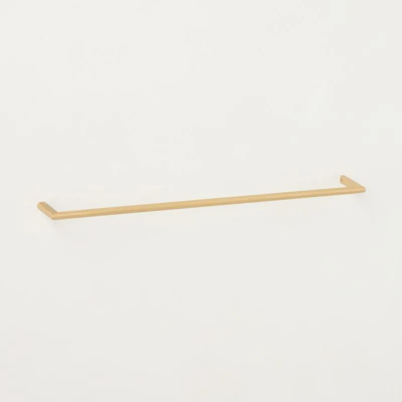 Curveaux Curved Brushed Brass Towel Bar 24"
