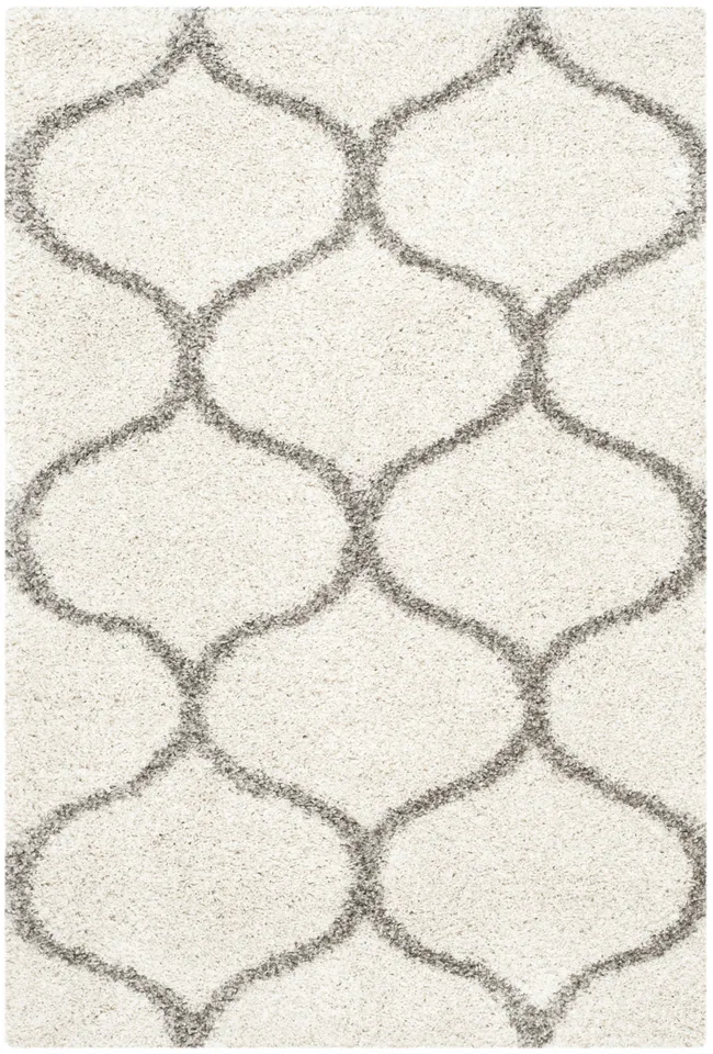 Arlo Home Woven Area Rug, SGH280A, Ivory/Grey,  4' X 6'