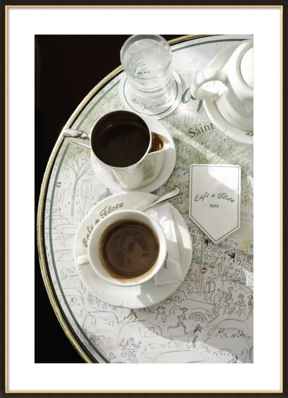 Chocolat chaud au Café de Flore by Lauren & Annael Tolila for Artfully Walls