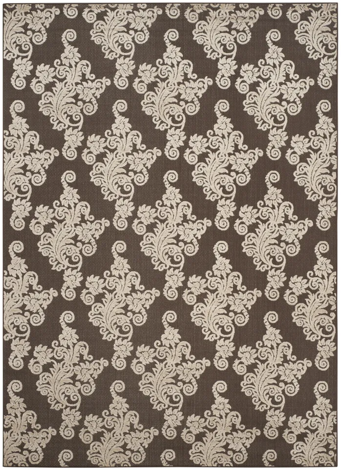 Arlo Home Indoor/Outdoor Woven Area Rug, COT909D, Brown/Beige,  8' X 11' 2"