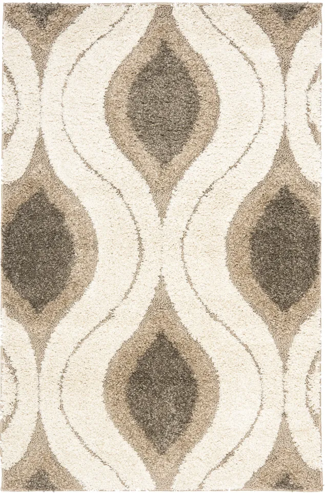 Arlo Home Woven Area Rug, SG461-1179, Cream/Smoke,  4' X 6'