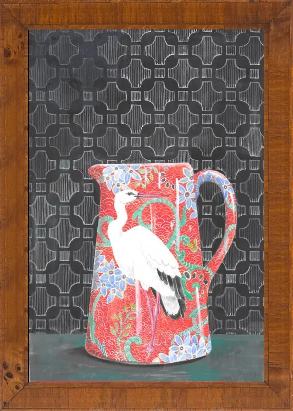 Red Vase by Miri Eshet for Artfully Walls