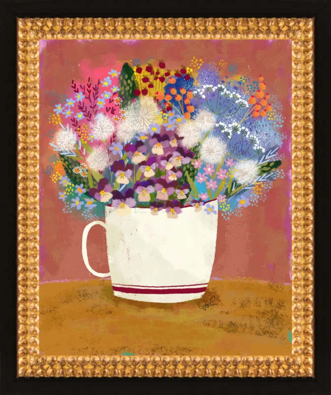 Violas in Russet by Joy Laforme for Artfully Walls