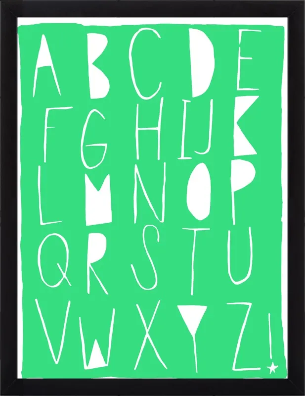 ABC Chart- Green by Kate Roebuck for Artfully Walls