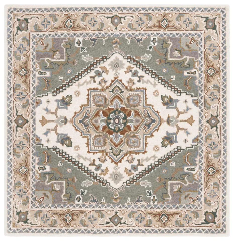 Lauren Ralph Lauren Collection Olivier Rug, Rust / Ivory, 7' x 7'