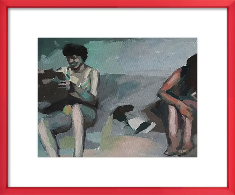 Girls at the beach by Mary Sinner for Artfully Walls