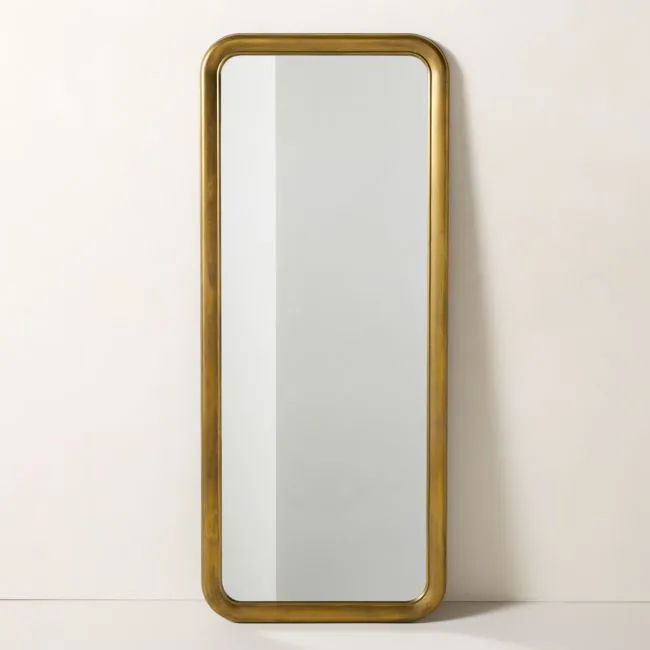 Pied-a-terre Gold Full-Length Floor Mirror 32"x76" by Todd Snyder