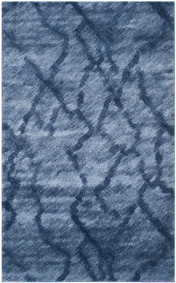 Arlo Home Woven Area Rug, RET2144-6570, Blue/Dark Blue,  5' X 8'