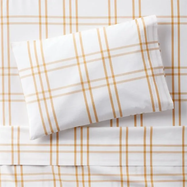 Stax Savannah Yellow 100% Organic Cotton Toddler Sheet Set